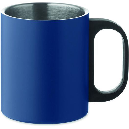 blauer becher mit schwarzem griff Doppelwandiger Becher 300 ml TANISS (Bild 1)