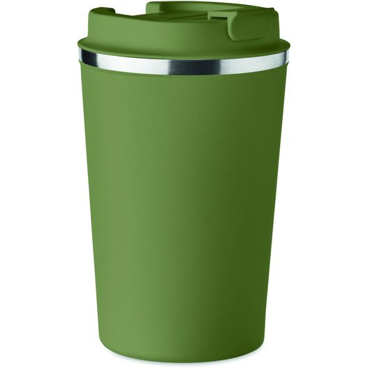 eine grüne tasse mit deckel und deckel Doppelwandiger Becher 350ml BRACE (Bild 1)