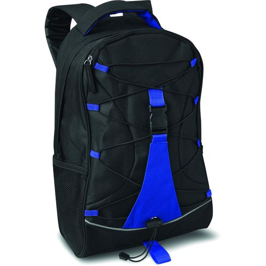 einen schwarzen rucksack mit blauen riemen und einem blauen griff Rucksack MONTE LEMA (Bild 1)