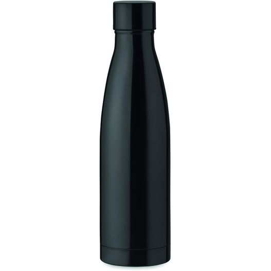 eine schwarze flasche mit schwarzem deckel Edelstahl Isolierflasche 500ml BELO BOTTLE (Bild 1)
