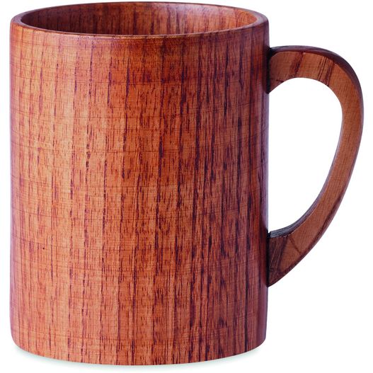ein holzbecher mit einem griff auf weißem hintergrund Becher Eichenholz 280 ml TRAVIS (Bild 1)