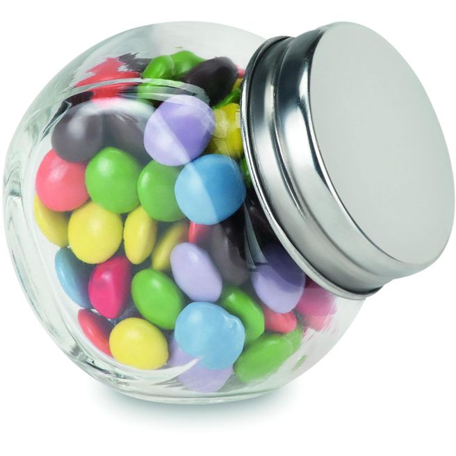 Schokolinsen im Glasspender CHOCKY