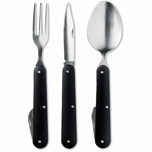 ein satz von drei gabeln und ein messer Camping Besteck 3 SERVICE (Bild 1)