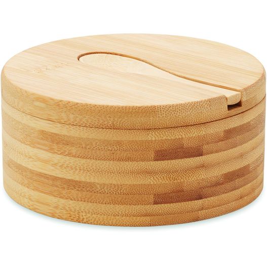 eine holzbox mit einem deckel auf weißem hintergrund Salz- und Pfefferdose Bambus S&P (Bild 1)
