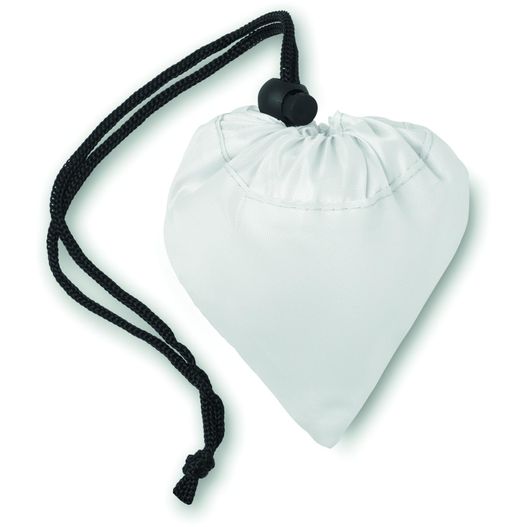 eine weiße tasche mit einer schwarzen saite um sie herum Faltbare Einkaufstasche FRESA (Bild 1)