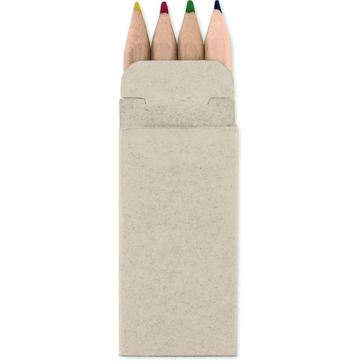 eine gruppe von farbigen bleistiften aus einem braunen umschlag Mini Buntstifte-Set PETIT ABIGAIL (Bild 1)