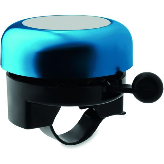 eine blaue glocke auf einem schwarzen ring Fahrradklingel RINGRING (Bild 1)