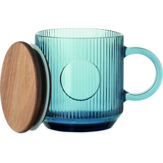 Gerippter Glasbecher 300ml VITRIO MUG