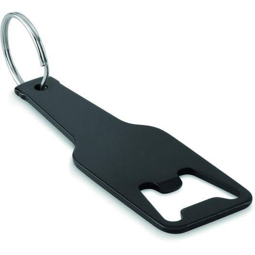 ein flaschenöffner mit einem metallring auf weißem hintergrund Schlüsselring mit Kapselheber BOTELIA (Bild 1)