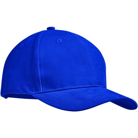 eine blaue baseballkappe auf weißem hintergrund BASEBALL CAP 6 PANELS 270G/M² TEKAPO (Bild 1)