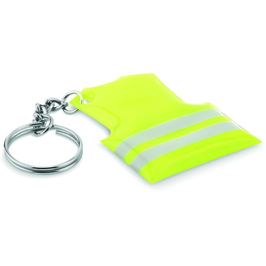 gelbe tasche mit schlüsselanhänger und gelber tasche Schlüsselring Sicherheitsweste VISIBLE RING (Bild 1)