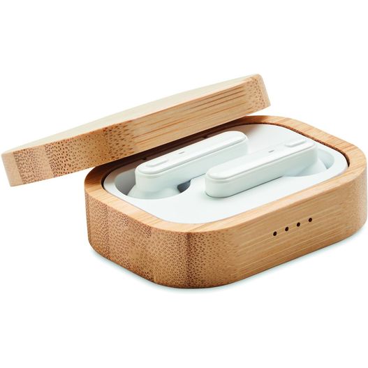 TWS 5.0 wireless Ohrhörer-Set JAZZ BAMBOO (Bild 1)