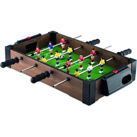 ein foosballtisch mit einem fußballspiel darauf Mini-Tischfußball FUTBOLIN (Bild 1)