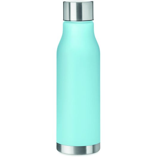 eine blaue flasche mit einem silbernen deckel Trinkflasche RPET 600ml GLACIER RPET (Bild 1)