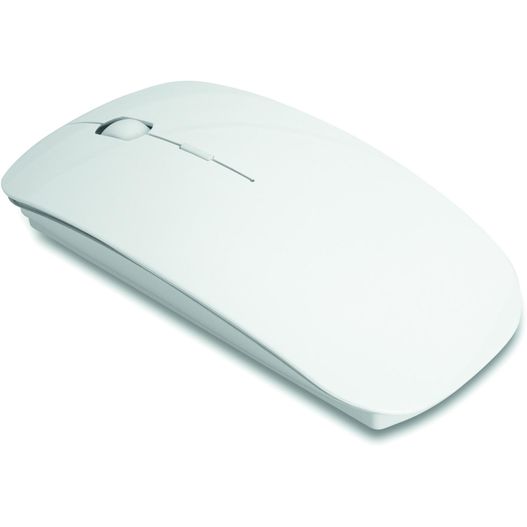 eine weiße computer-maus auf einer weißen oberfläche sitzen Optische Maus CURVY (Bild 1)