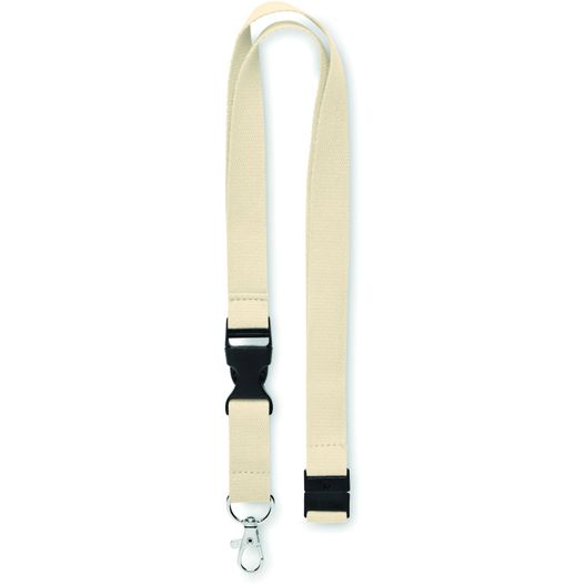 ein lanyard mit einer schwarzen schnalle auf weißem hintergrund Lanyard Baumwolle 20mm MO670804 LANNYCOT (Bild 1)