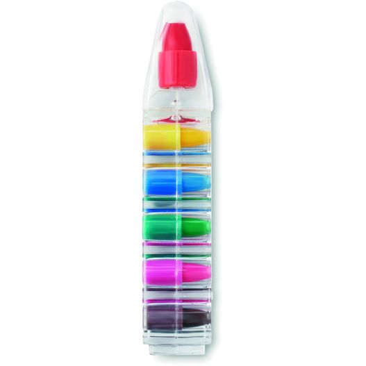 ein stift mit vielen farbigen markierungen darin Wachsmalkreide MAGIC (Bild 1)