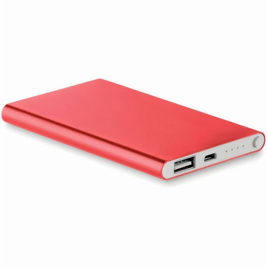 eine rote powerbank mit weißem hintergrund Powerbank 4000 mAh POWERFLAT (Bild 1)