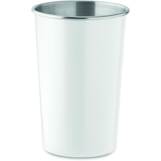 eine metallbecher mit deckel auf weißem hintergrund Becher recycelter Edelstahl FJARD (Bild 1)