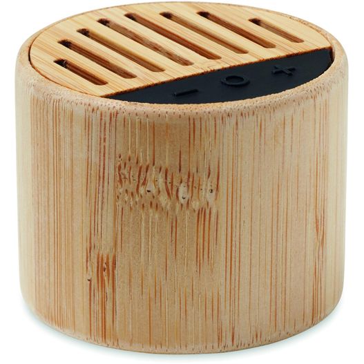 Wireless Lautsprecher Bambus ROUND LUX (Bild 1)