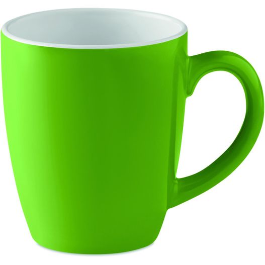 eine grüne kaffeetasse mit einem weißen rand Keramische mok 290 ml COLOUR TRENT (Bild 1)