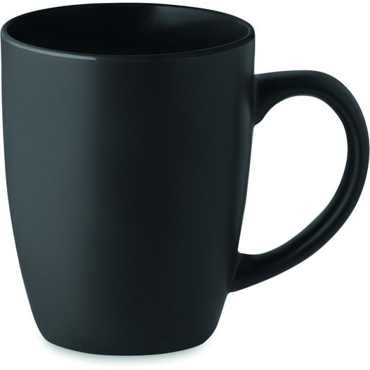 eine schwarze kaffeetasse mit einem griff auf weißem hintergrund Kaffeebecher, matt 290 ml LIM (Bild 1)