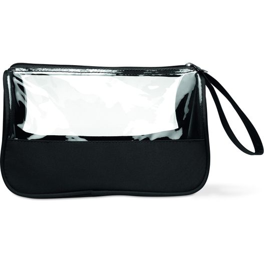 eine schwarze und weiße handtasche mit klarem oberteil Kulturbeutel PLAS (Bild 1)
