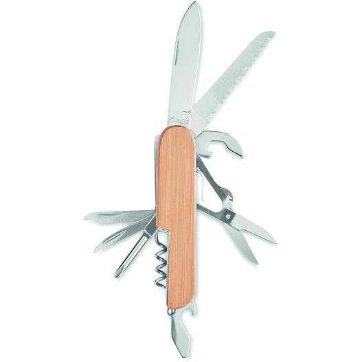 ein schweizer heermesser mit einem holzgriff Taschenmesser Bambus LUCY LUX (Bild 1)