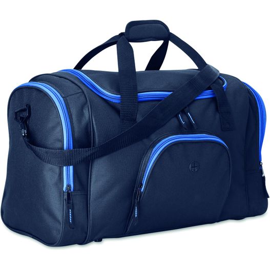 eine schwarze duffeltasche mit blauen trimmen Sporttasche LEIS (Bild 1)