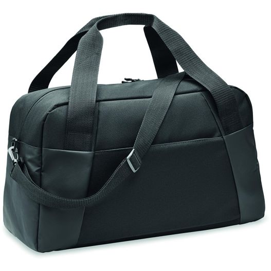 eine schwarze tasche mit einem griff auf einem weißen hintergrund Sporttasche 300D Ripstop GRENOBLE (Bild 1)