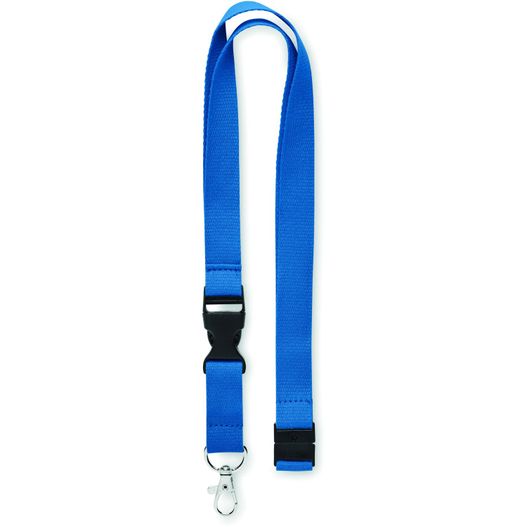 blauer lanyard mit schwarzer schnalle Lanyard Baumwolle 20mm MO670804 LANNYCOT (Bild 1)