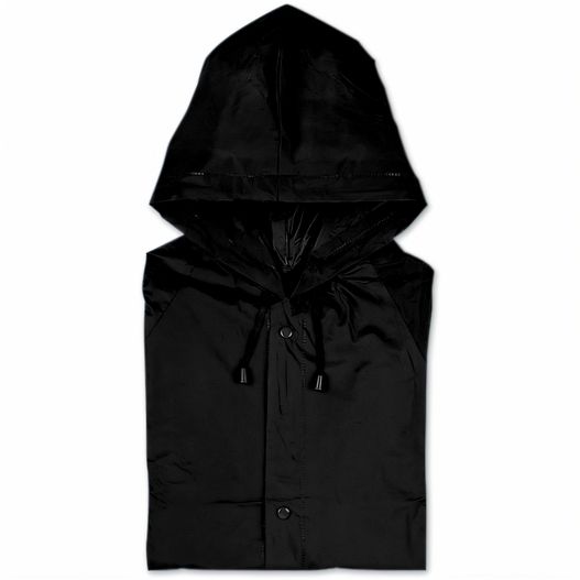 eine schwarze kapuzenjacke mit kapuze auf Regenjacke BLADO (Bild 1)