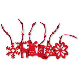 6-teiliges Filz-Anhänger Set ROUGE