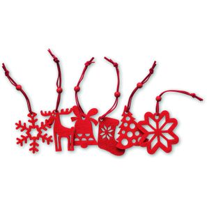 6-teiliges Filz-Anhänger Set ROUGE