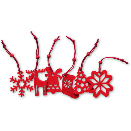 6-teiliges Filz-Anhänger Set ROUGE (Bild 1)