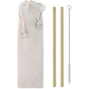 Bambus Trinkhalme-Set NATURAL STRAW