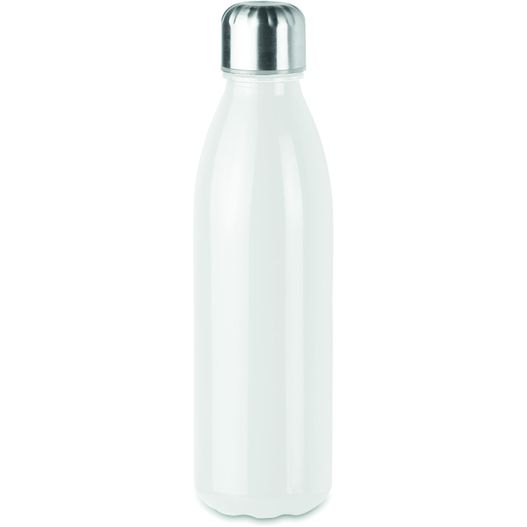 eine weiße flasche mit einem silbernen deckel Glas Trinkflasche 650ml ASPEN GLASS (Bild 1)