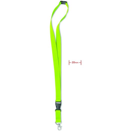 ein lanyard mit einem grünen lanyard-band Lanyard mit Karabiner 20mm LANY (Bild 1)
