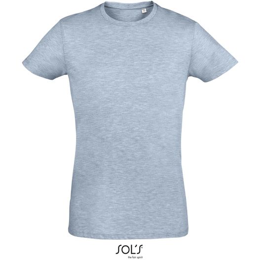 ein hellblaues t-shirt mit einem logo auf der brust REGENT FIT HERREN 150g REGENT FIT (Bild 1)