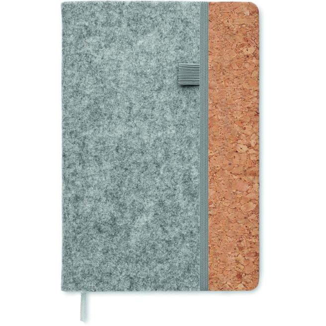 DIN A5 Notizbuch RPET-Filz CORKBOOK