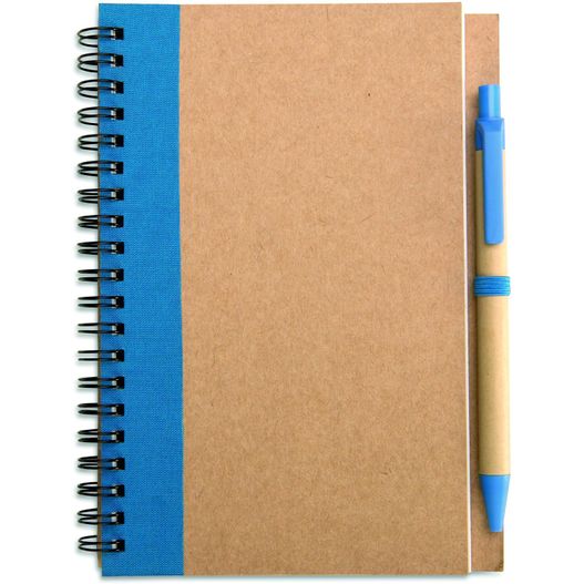 ein notizbuch mit einem stift darüber Recycelter Notizblock SONORA PLUS (Bild 1)