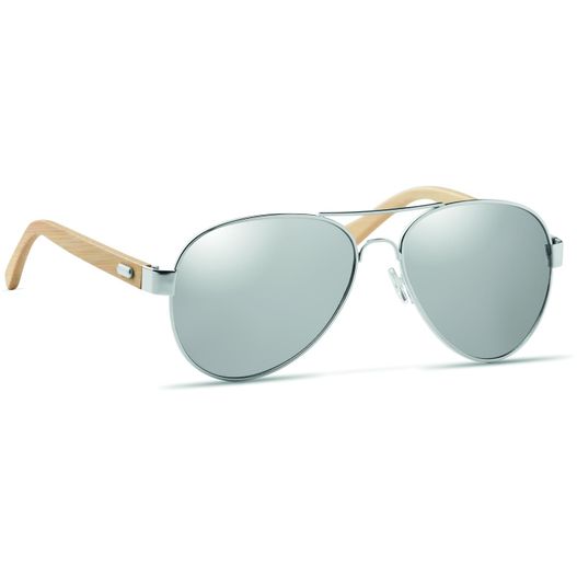 ein paar sonnenbrillen mit holzarmen und spiegellinsen Sonnenbrille Bambus HONIARA (Bild 1)