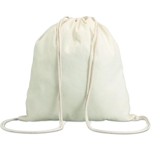 eine weiße zugtasche mit einem seil Beutel mit Kordelzug HUNDRED (Bild 1)