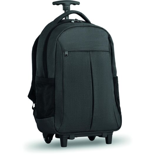 ein schwarzer rucksack mit rädern auf weißem hintergrund Rucksack-Trolley STOCKHOLM TROLLEY (Bild 1)