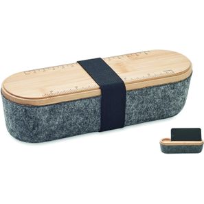 RPET-Filz-Stiftetui mit Deckel MILE