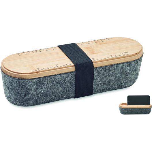 RPET-Filz-Stiftetui mit Deckel MILE (Bild 1)