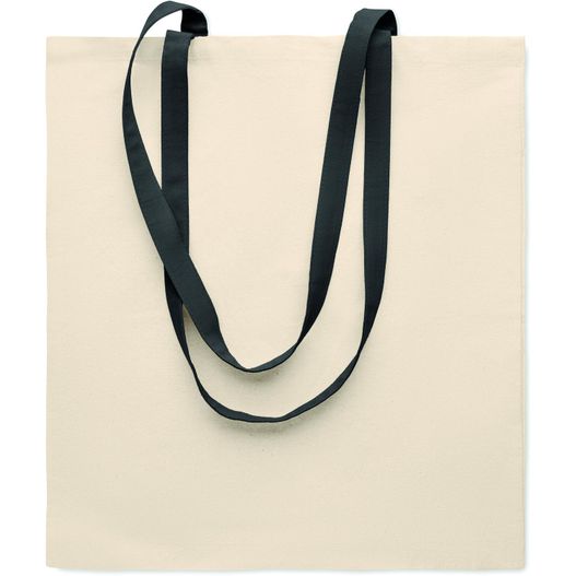 eine tasche mit einem schwarzen band darauf Einkaufstasche 140g/m² ZEVRA (Bild 1)