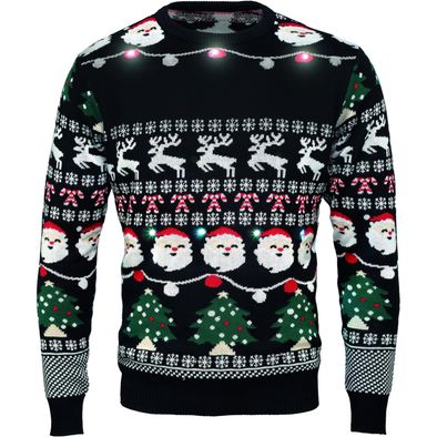 Weihnachts-LED-Pullover S/M SHAMIS