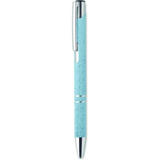 ein stift mit blauem körper und silberner spitze Öko-Druckkugelschreiber BERN PECAS (Bild 1)