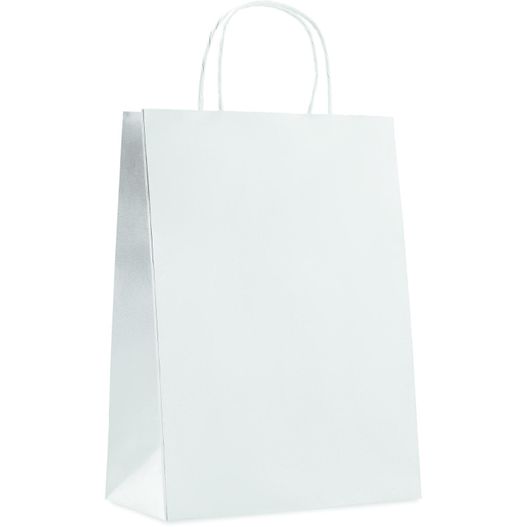 eine weiße papiertasche auf weißem hintergrund Papiertüte, groß 150 gr/m² PAPER LARGE (Bild 1)